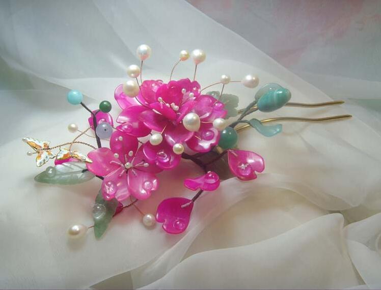 手工古风玉簪花(玉发簪)欣赏:芙蓉不及美人妆,水殿风来珠翠香