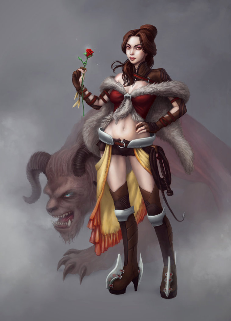 迪士尼公主变性感女战士,白雪公主的样子太威武!