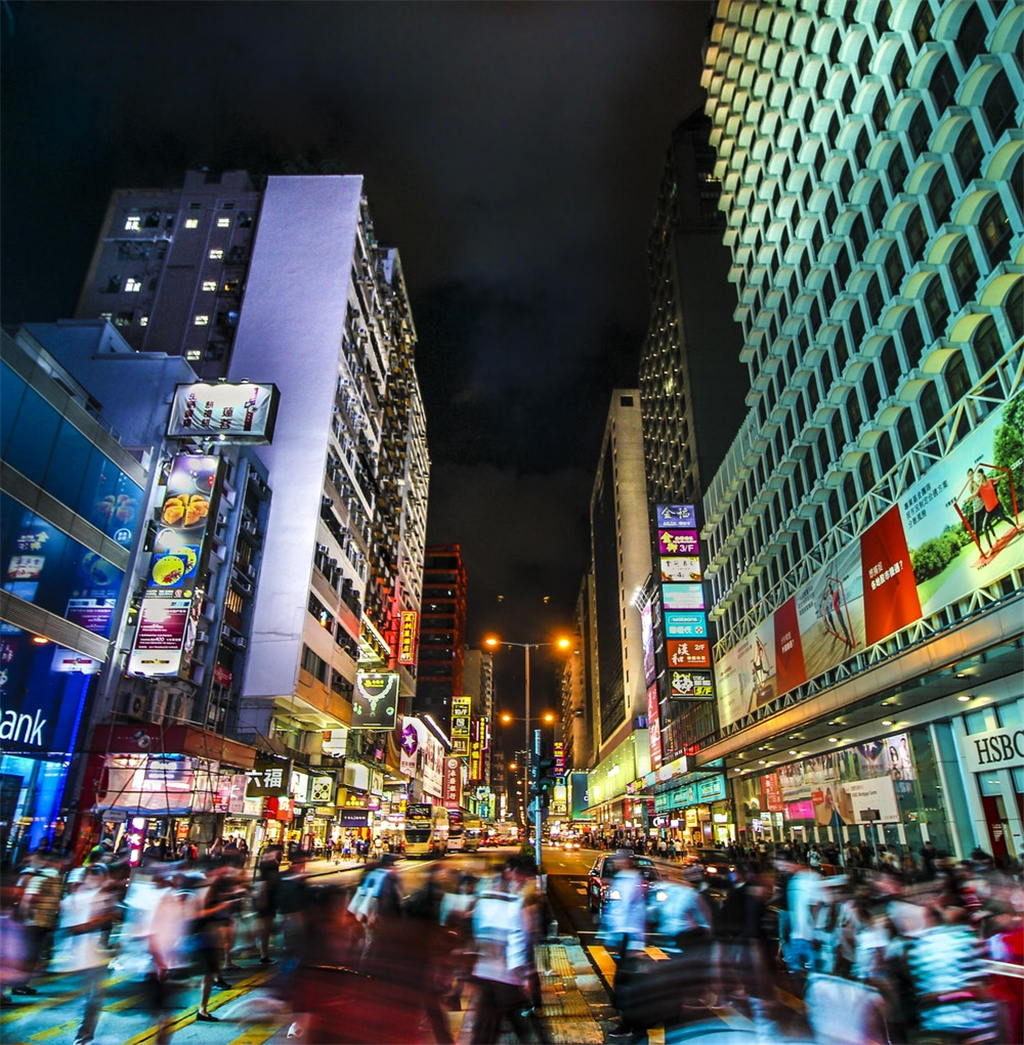 香港璀璨夜景,白天中的繁华,多了一点宁静