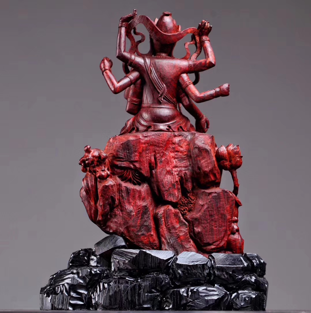 小叶紫檀八臂文殊