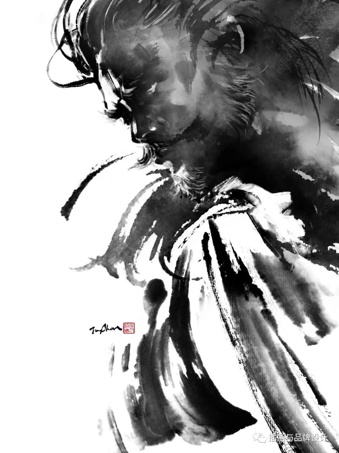 国画遇上ps后,台湾妈妈给马云画海报,用武侠水墨惊艳世界!