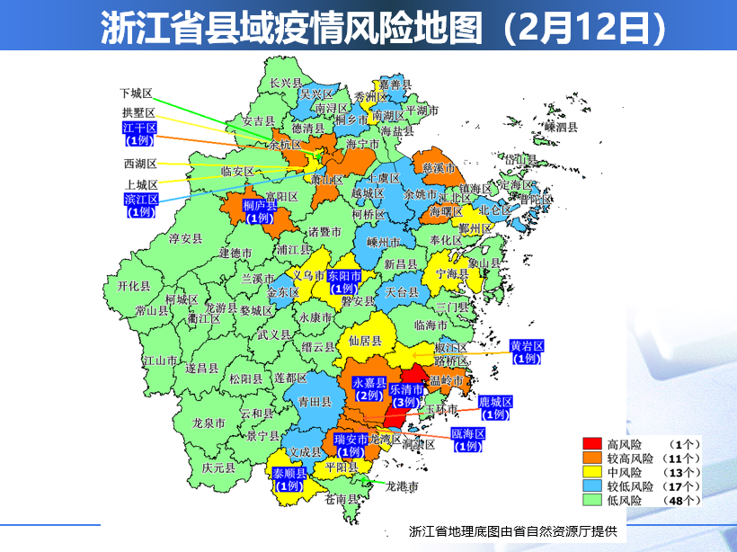 浙江疫情城市分布图图片