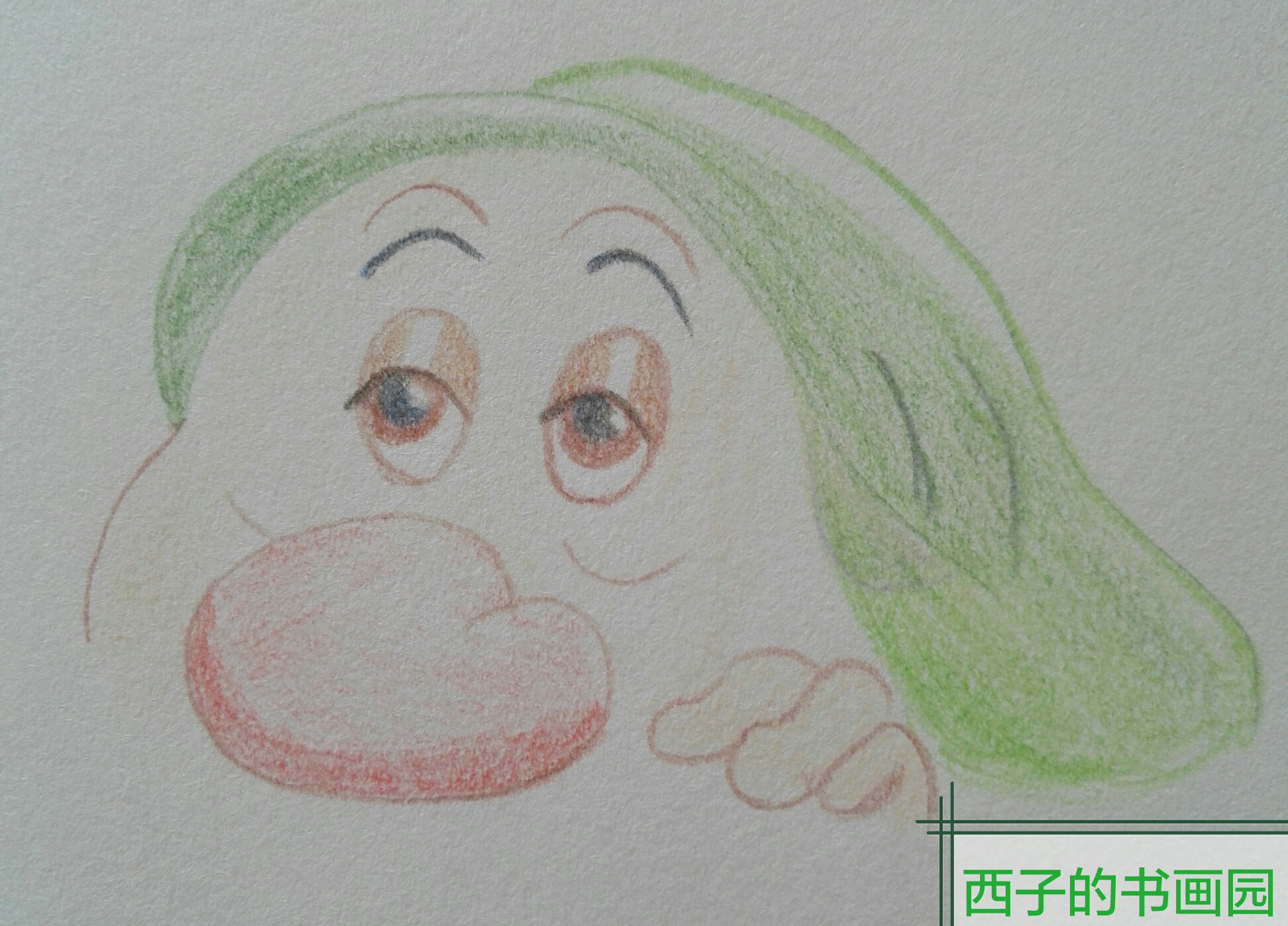 看这个彩铅松果好有立体感,像真的一样