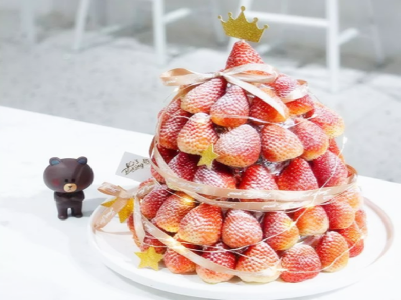 圣诞草莓塔,水果与蛋糕的圆舞曲,甜蜜你一整个冬天