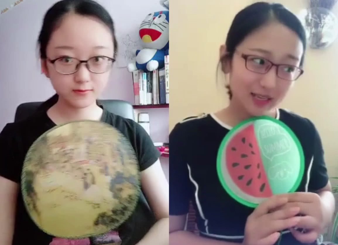抖音西瓜妹妹坐船=抖音西瓜妹妹带一群小孩