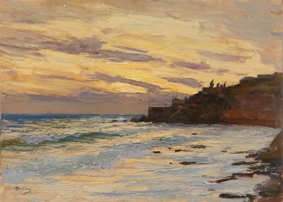 诗意的夕阳印象,来自艺术家giorgio belloni作品欣赏