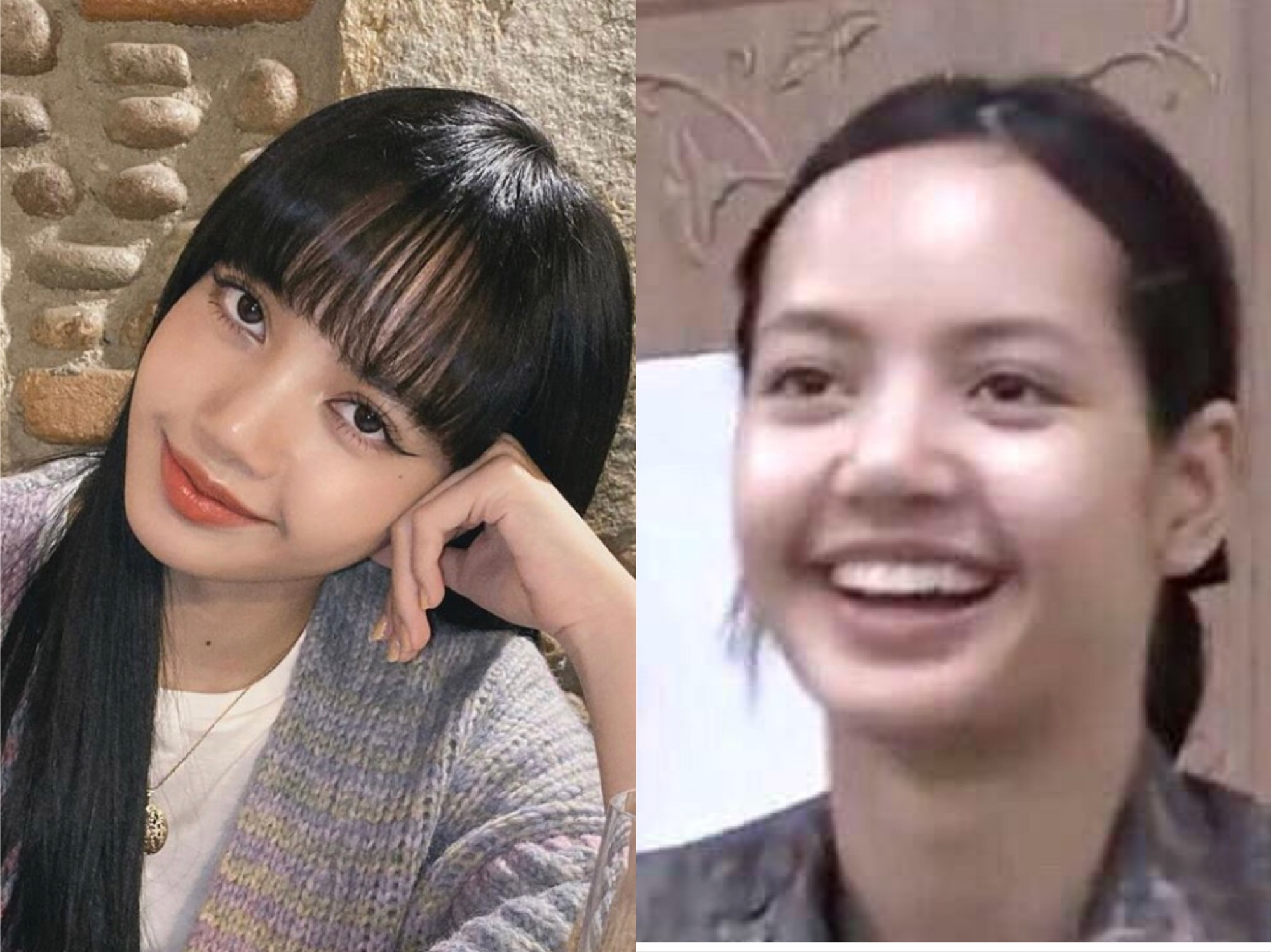妆后是人间芭比的lisa,素颜差距太大,跟路人没什么区别