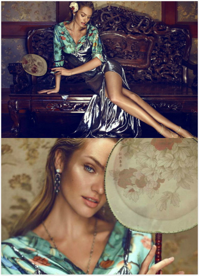 维密超模演绎中国风,kk金发碧眼古韵十足,只有她美的让人沦陷!