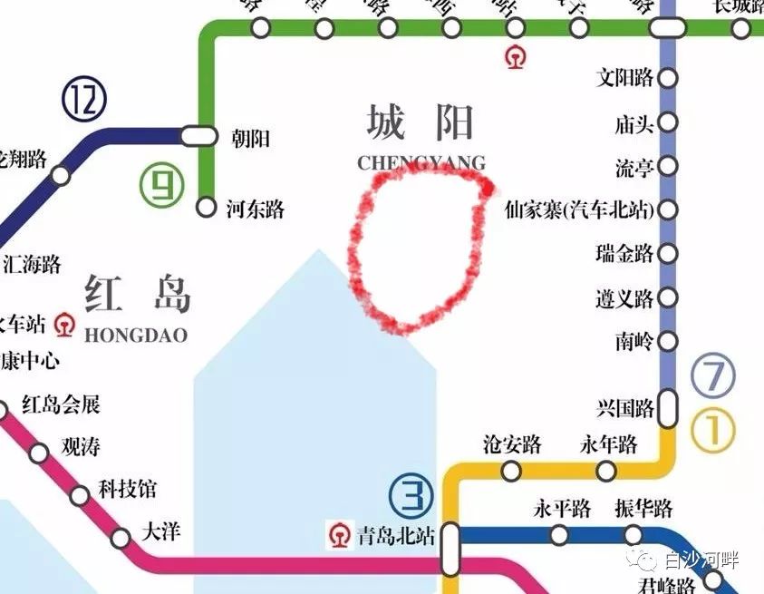 青岛轨道交通线路图2027版本(地铁族网友自制图)