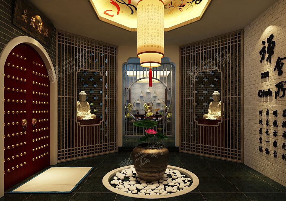 中式禅茶馆装修推荐,有茶中真意,得禅内玄机