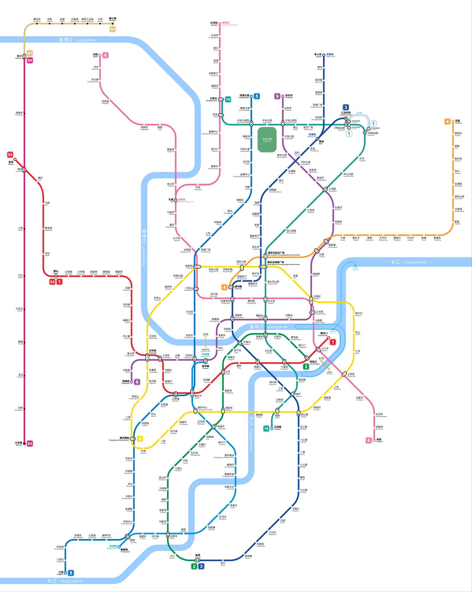 重庆地铁轻轨线路图图片