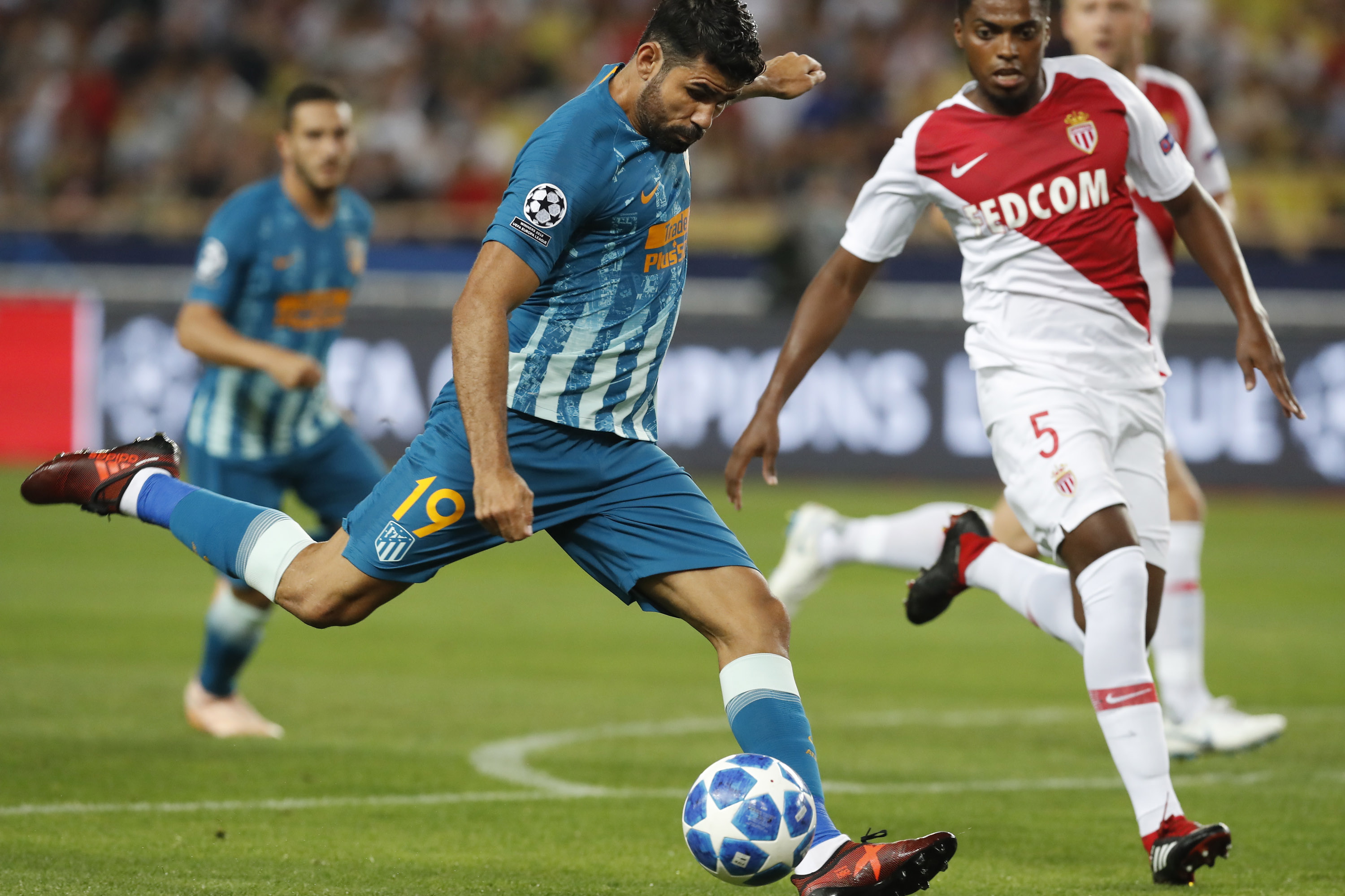 足球——欧冠联赛:马竞胜摩纳哥(1)