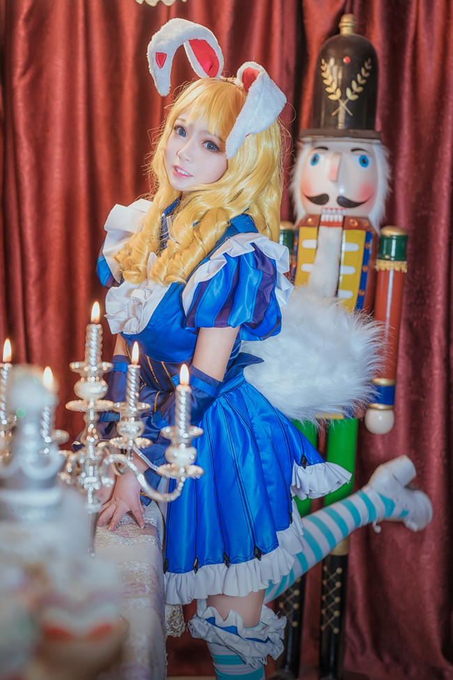 妲己爱丽丝梦游仙境cos,小姐姐超可爱,主人你有丢一只爱丽丝吗