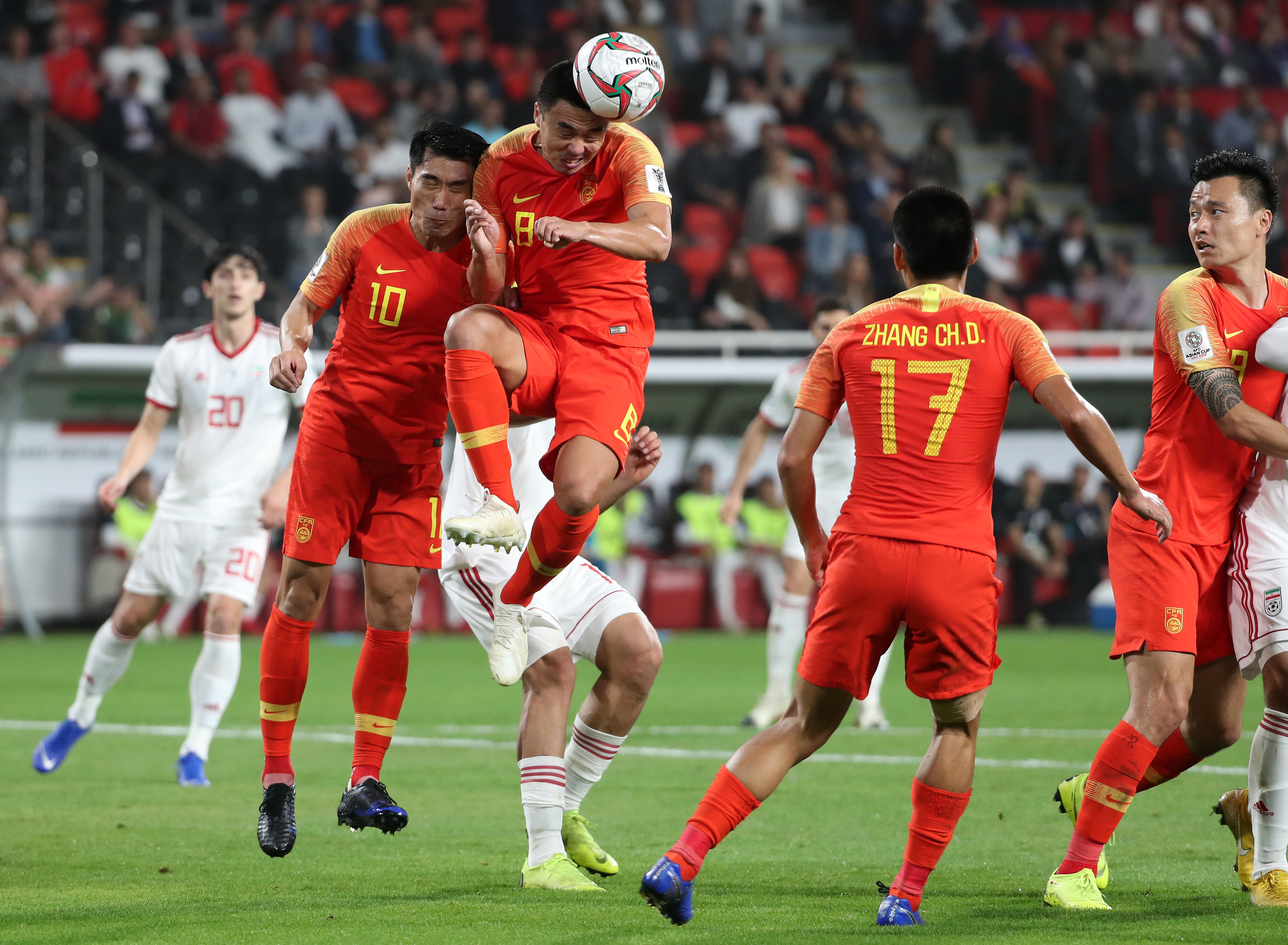 (阿联酋),2019年1月25日    (亚洲杯)(54)足球——中国队无缘四强