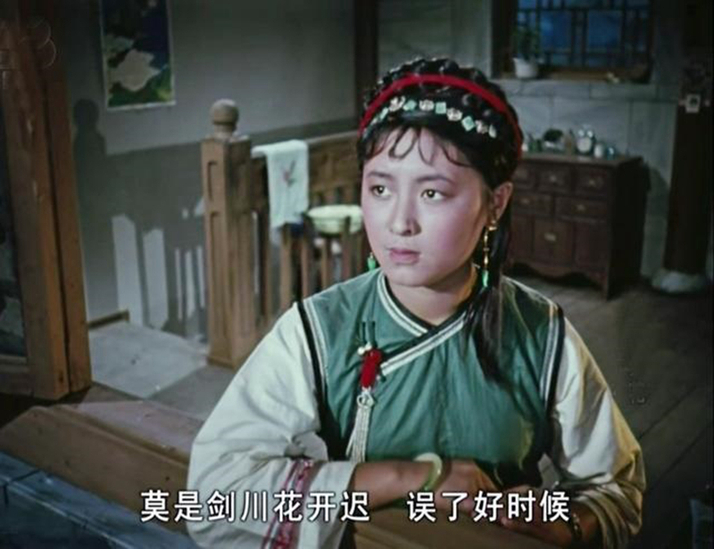 《五朵金花》中她的证婚人是杨丽坤,曾是景岗山岳母,洪晃继母