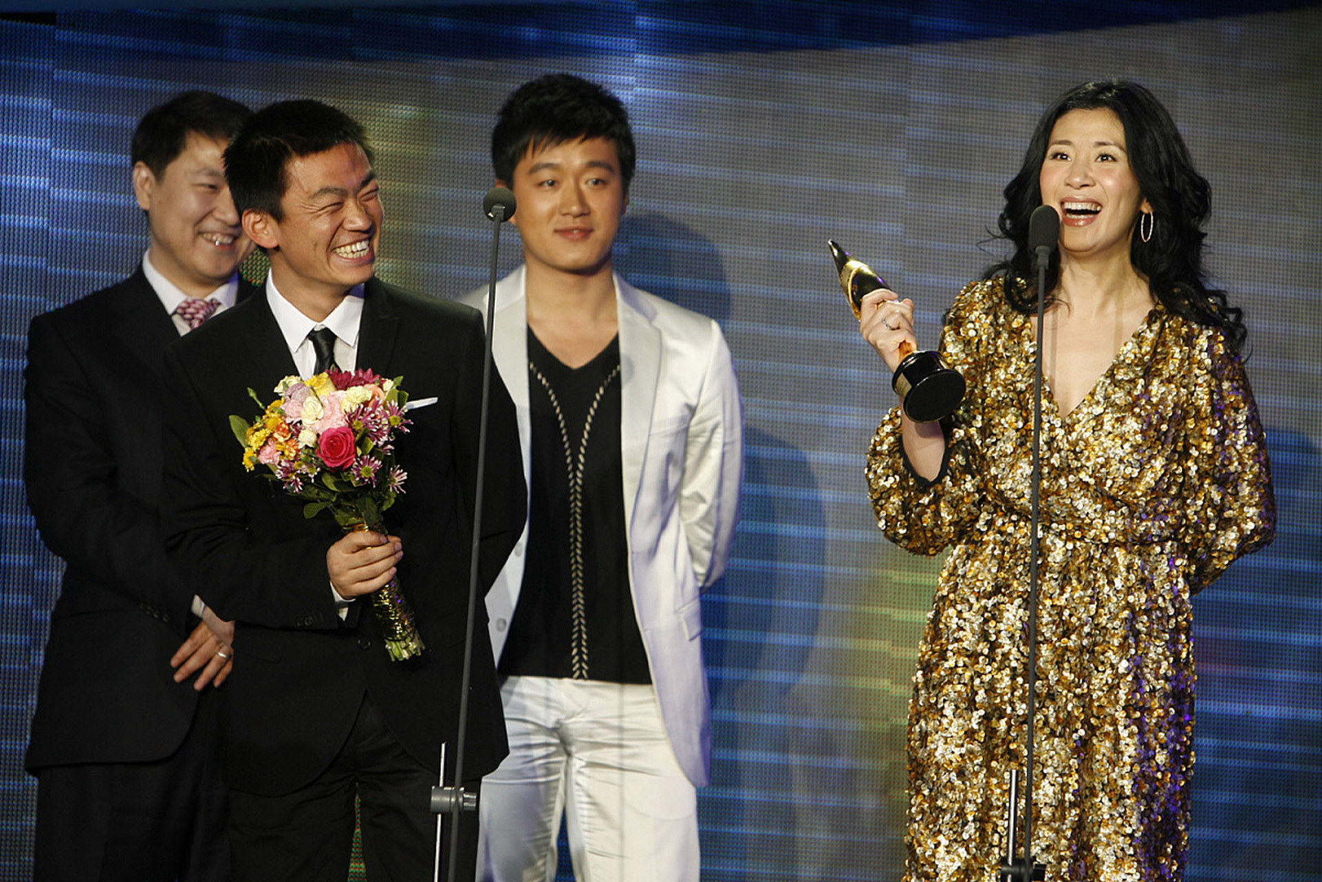 2008年,刘若英开演唱会,邀请王宝强:"宝强,我演唱会,你会来的,对吧?
