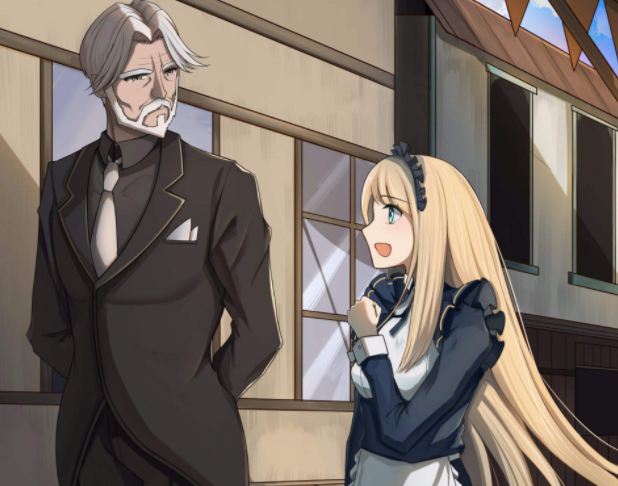 这个管家好帅!我已迷上了门口的老头