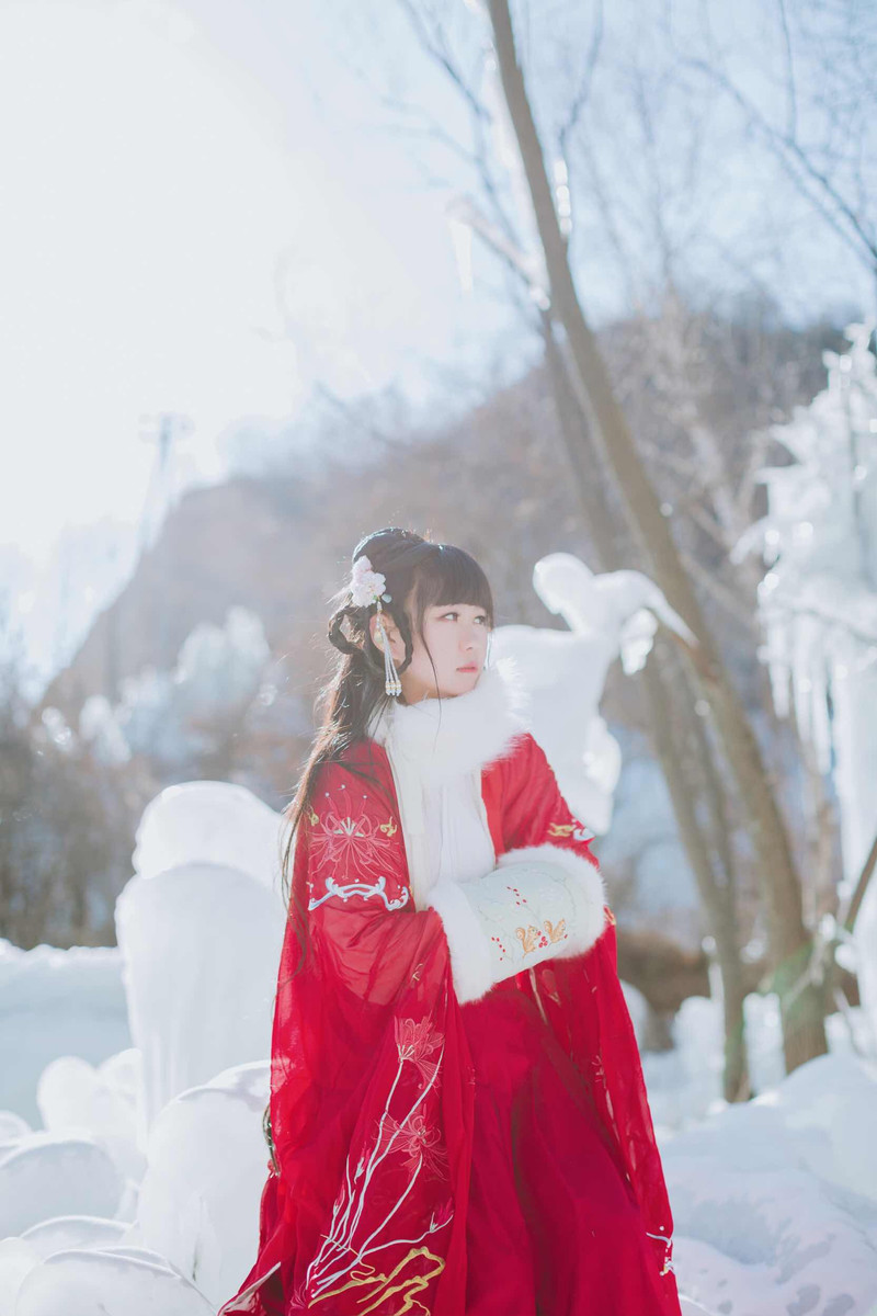 古风人像写真-玉渡山之美人雪景