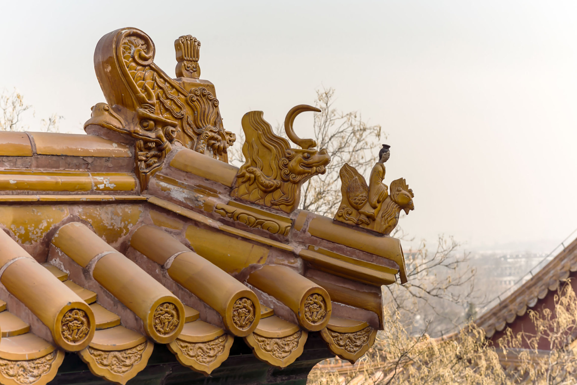 【小姑娘说史之故宫建筑11】 戗兽是中国古代建筑戗脊上的构件.戗脊是