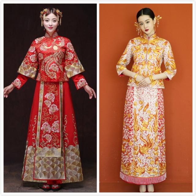 涨知识啦!明星结婚都在穿的龙凤褂和秀禾服,你知道怎么区分么