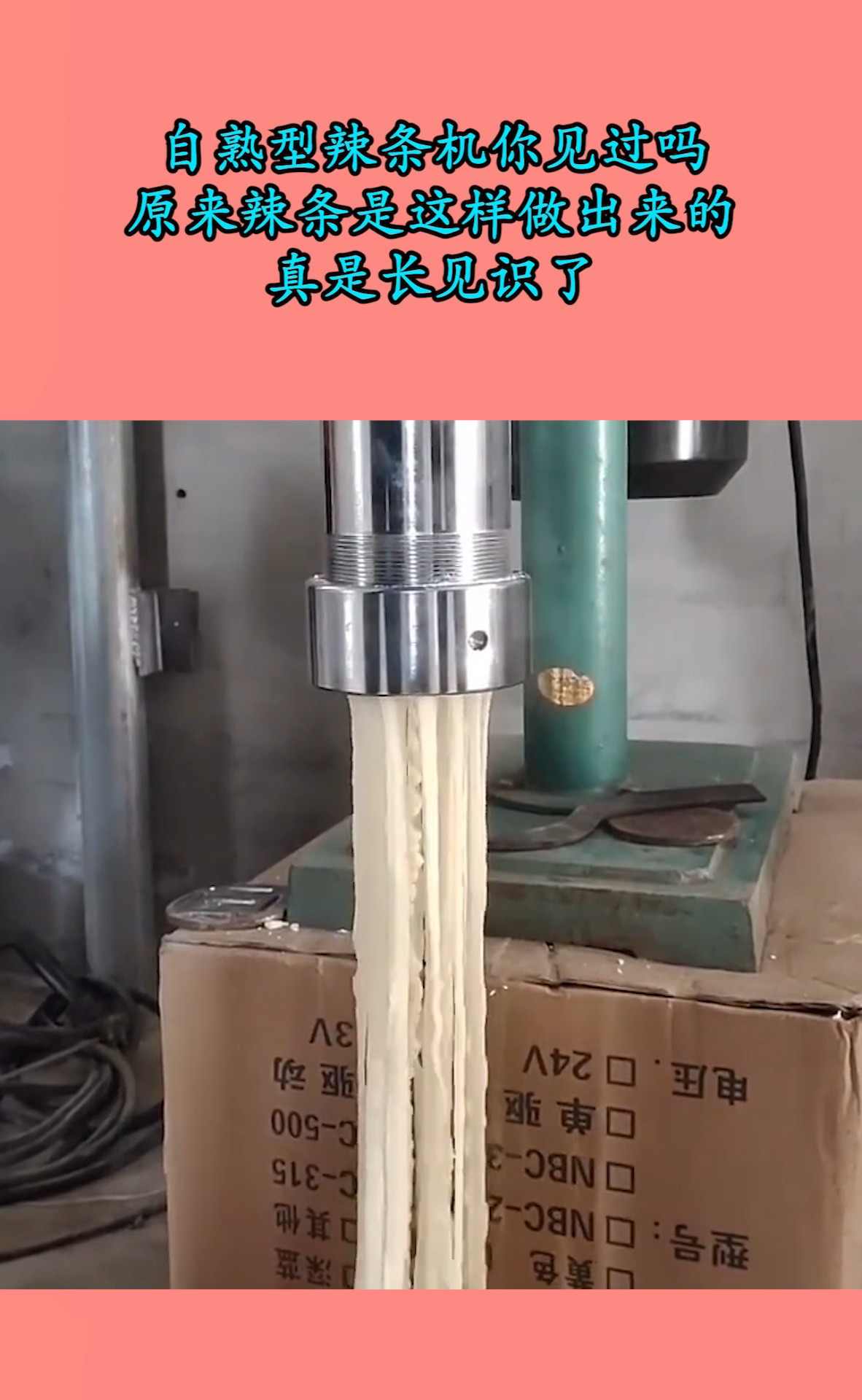 自熟型辣条机你见过吗?原来辣条是这样做出来的,真是长见识了