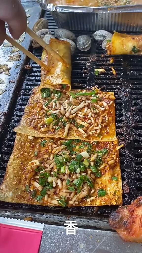 烧烤#贵阳烧烤,千张折耳根