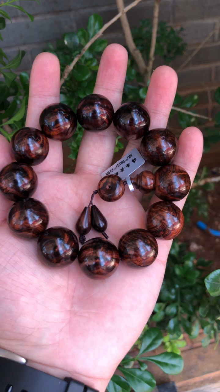 海南黄花梨2.0水波纹瘤疤手串