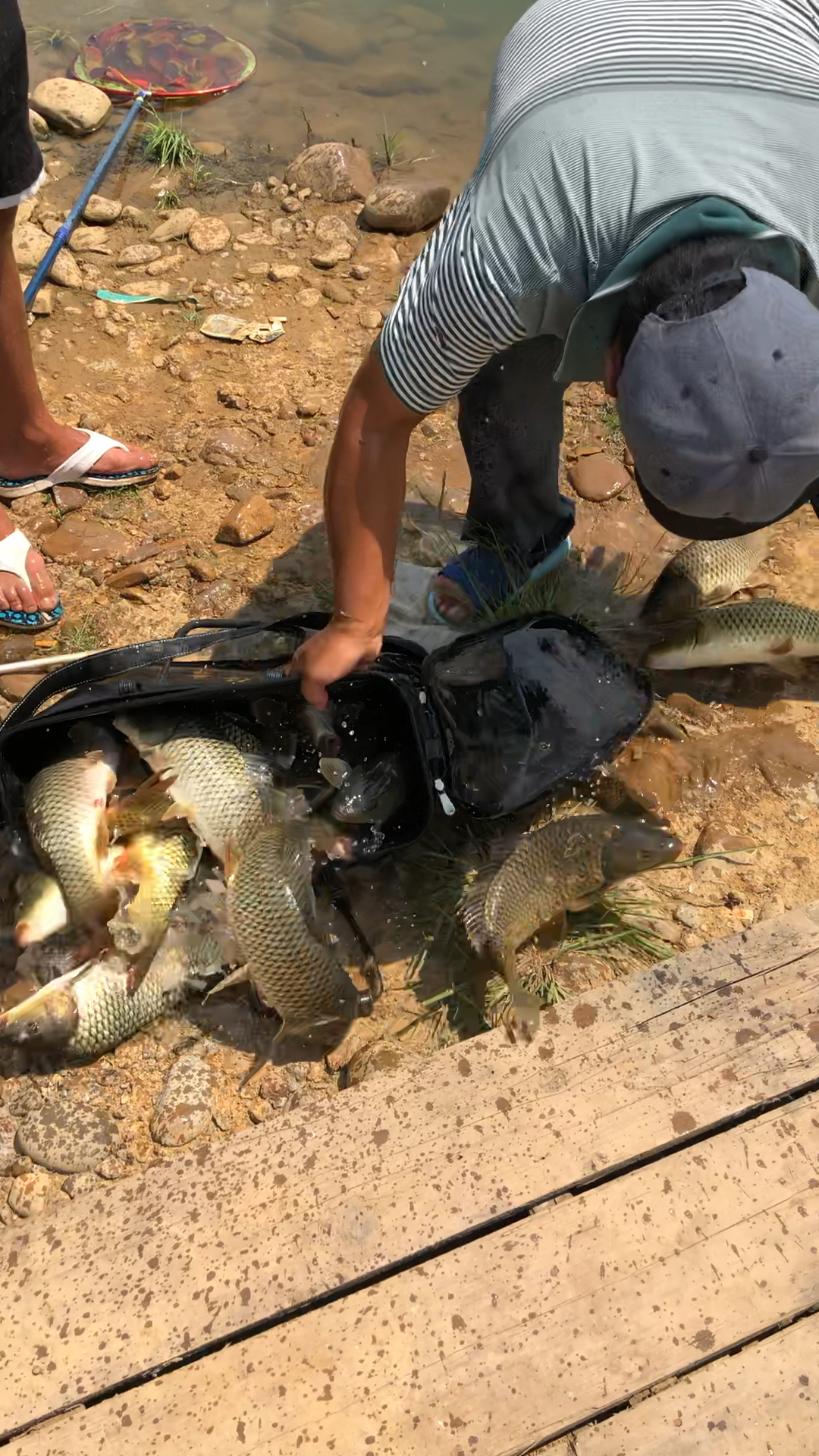 农村大叔钓鱼真牛逼.