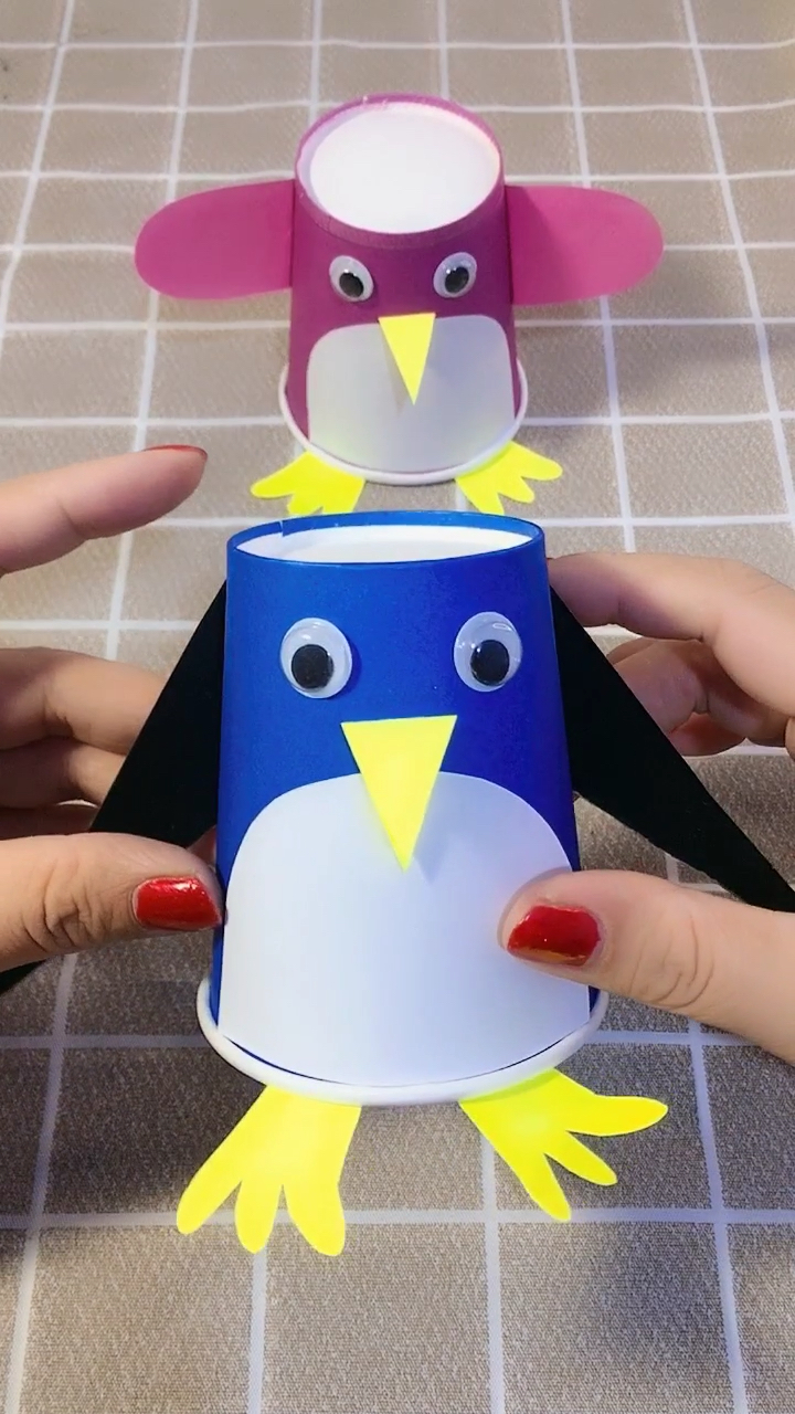 纸杯版小企鹅,你喜欢哪一个?