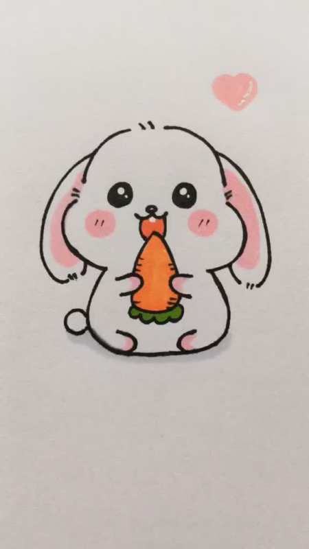 好几个宝宝私信要吃萝卜的小兔子收图啦画画简笔画每日一画