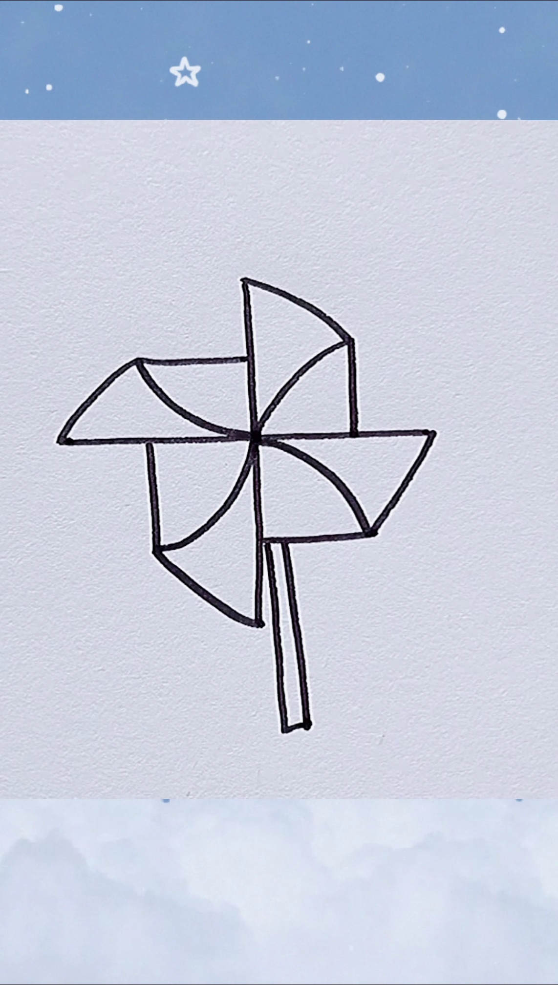 很简单的风筝简笔画