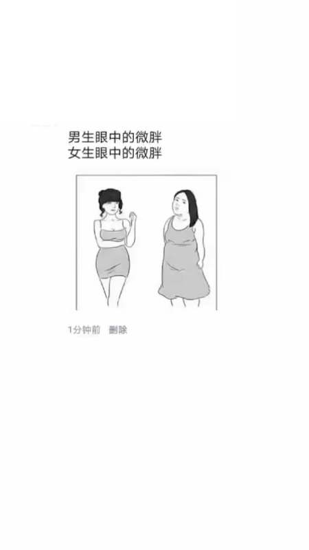 男朋友大猪蹄子眼中的微胖女生,内容过于真实