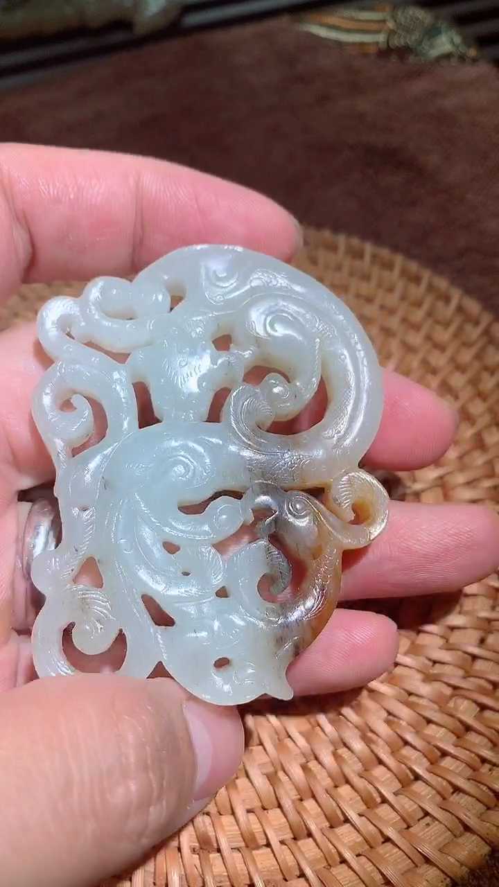 高古玉和田玉#高古和田玉龙凤玉佩