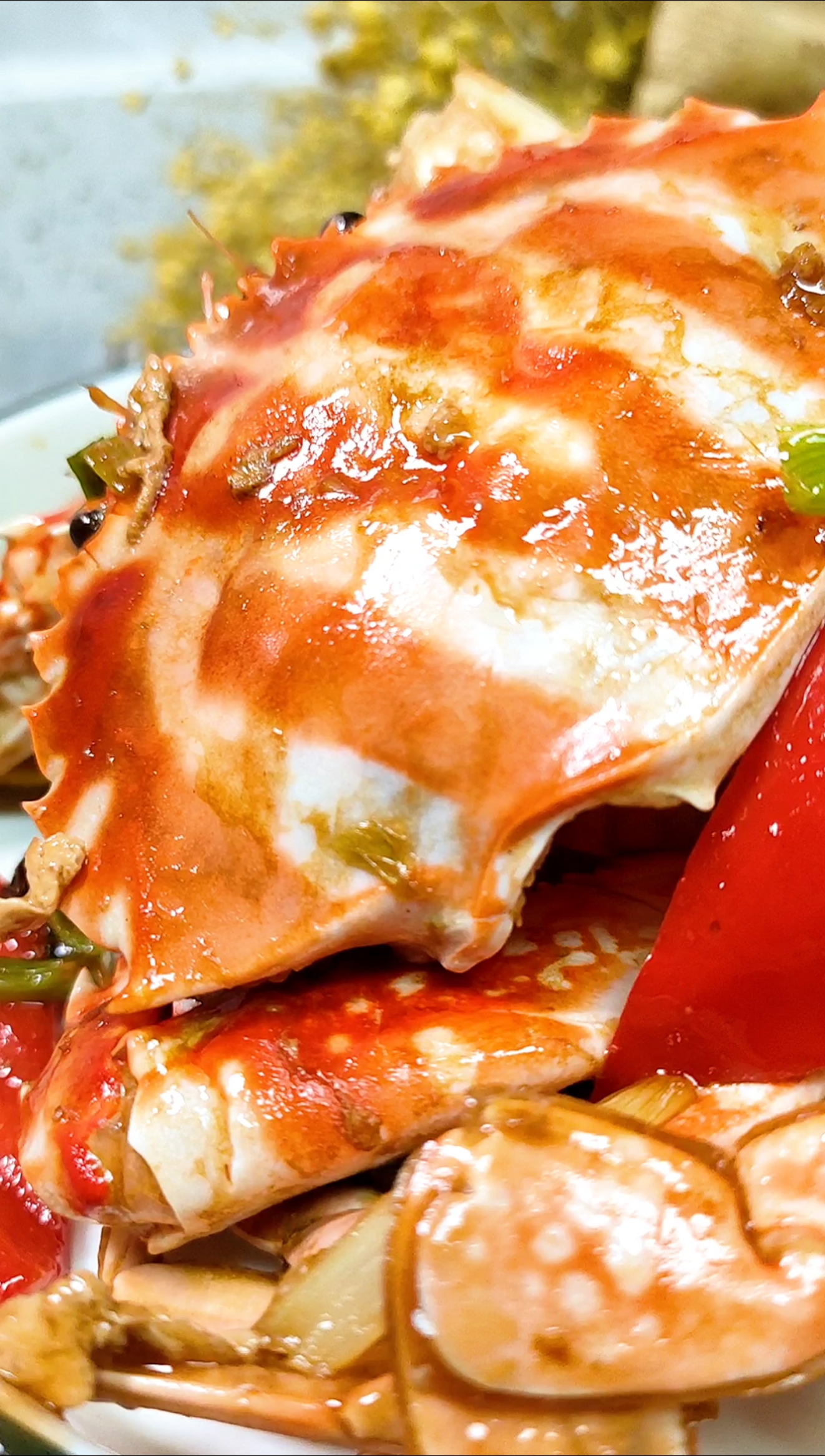 美食#姜葱炒蟹这样做,蟹肉鲜嫩多汁又入味?-度小视