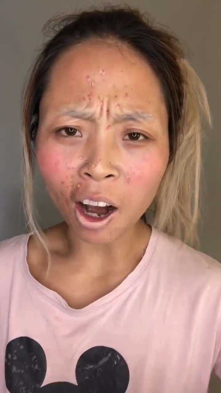小姐姐长得丑,男友要分手,画完妆后,简直太美了!
