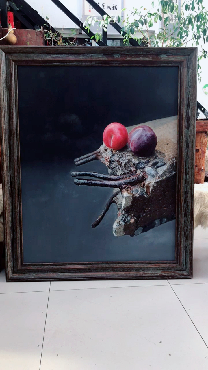 新年游记#儿子潘思源的超写实油画【硕果.2】看到最后有惊喜!