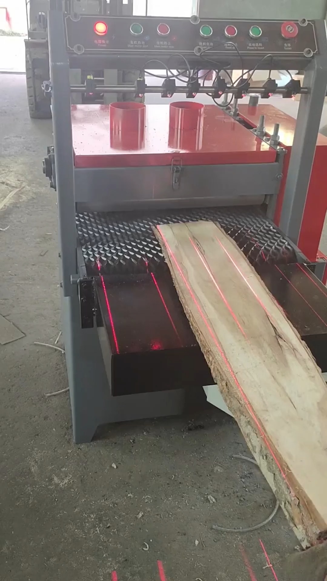 木工推台锯#红外线清边锯,可清边可开条,一机多用