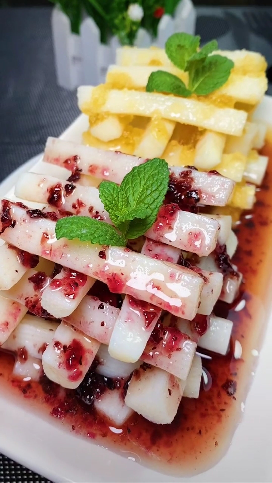 自制美食#宴客双色山药,好看又好吃