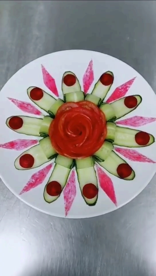 全民好物节#五星级酒店的盆头花#食品雕刻@全民小助手