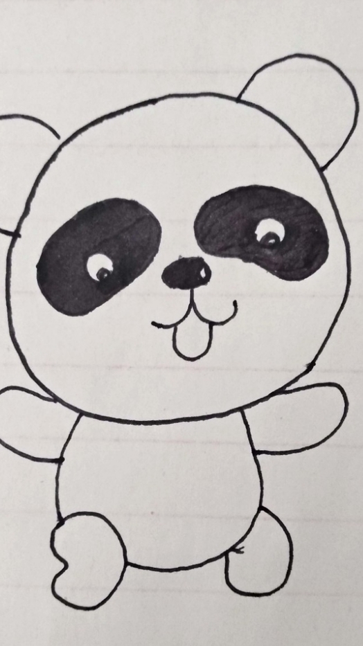 绘画#大熊猫的画法