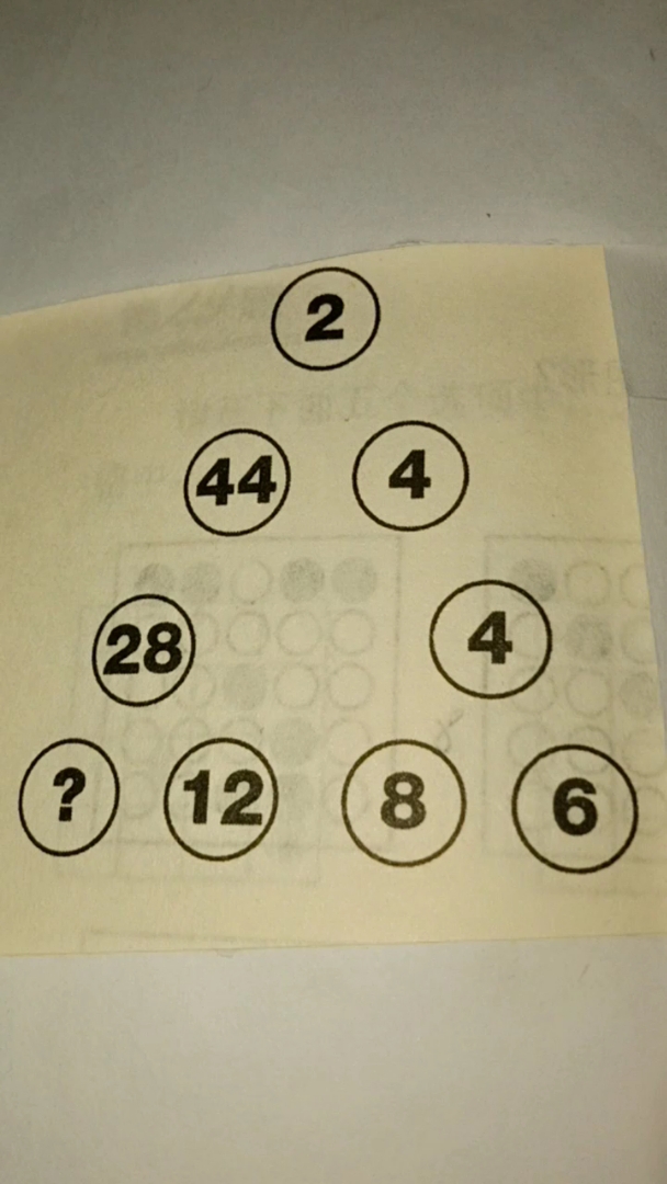 请在图中问号处填入合适的数字