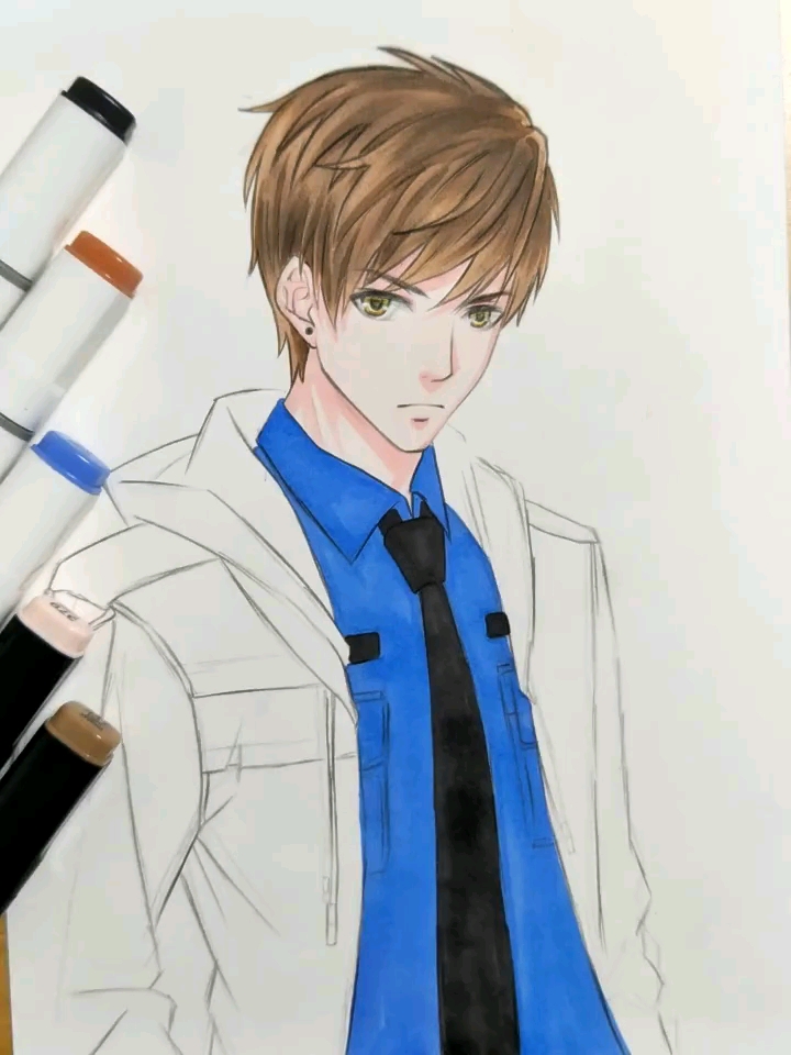 手绘教程#帅哥一枚