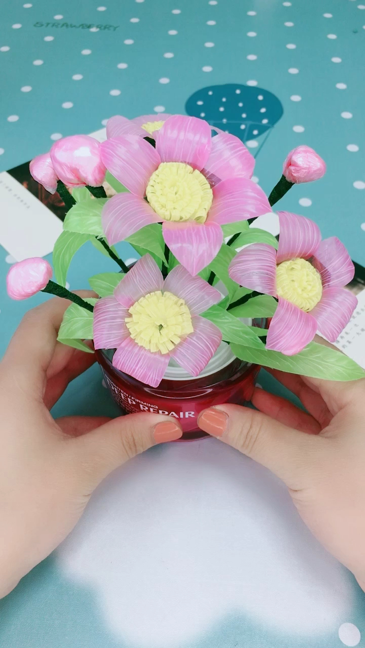 手工制作#粉丝心情 吸管也涨价了 原来吸管花这么漂亮