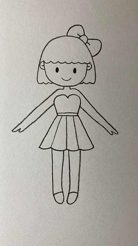 绘画教程#画可爱的短发女孩-全民小视频