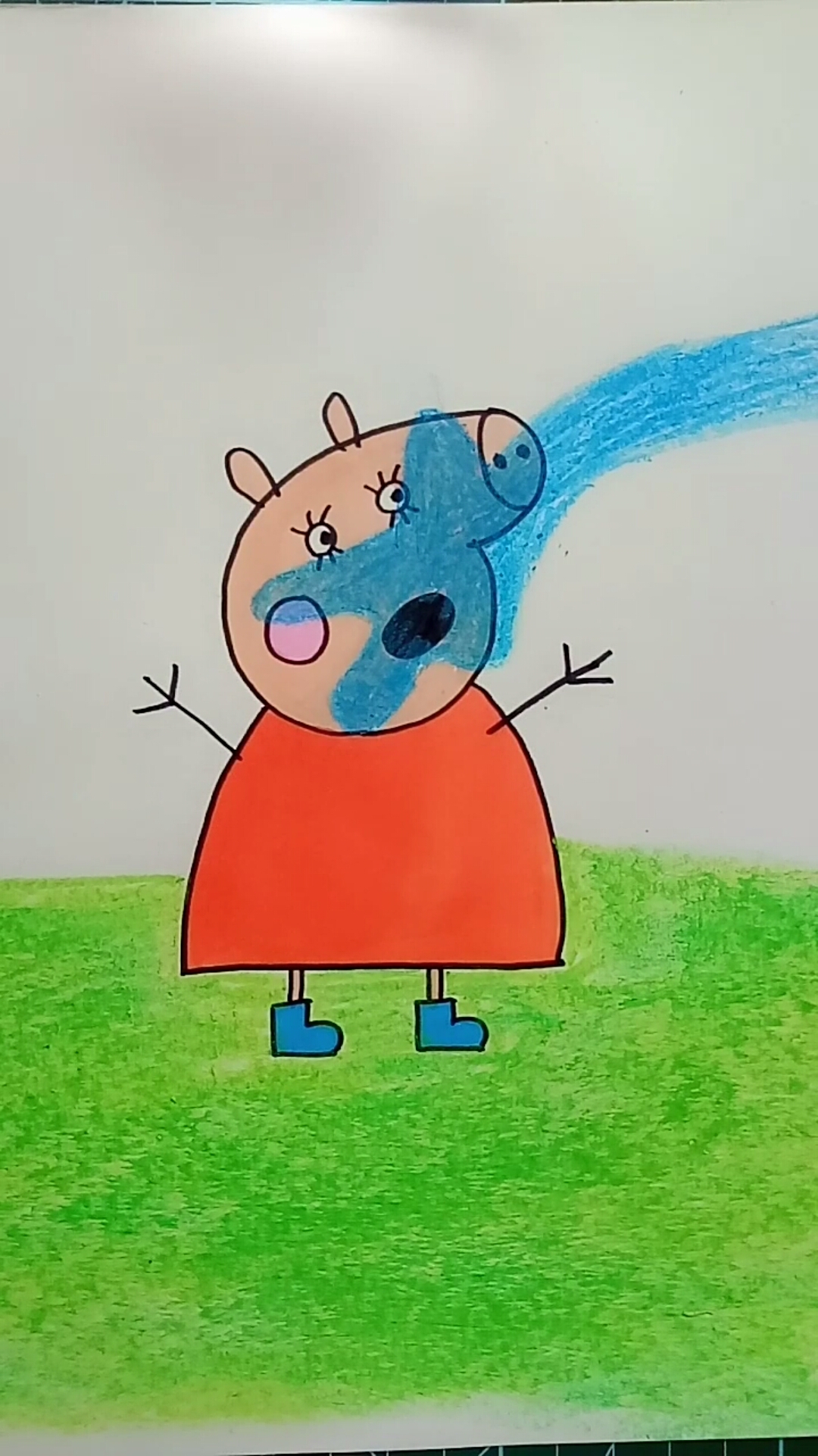 创意简笔画#糟糕的猪妈妈