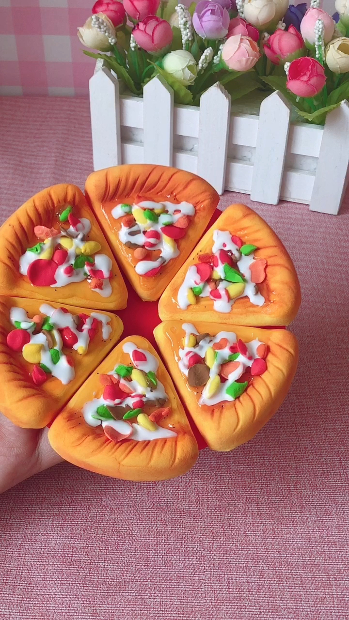 手工制作#粘土diy仿真披萨