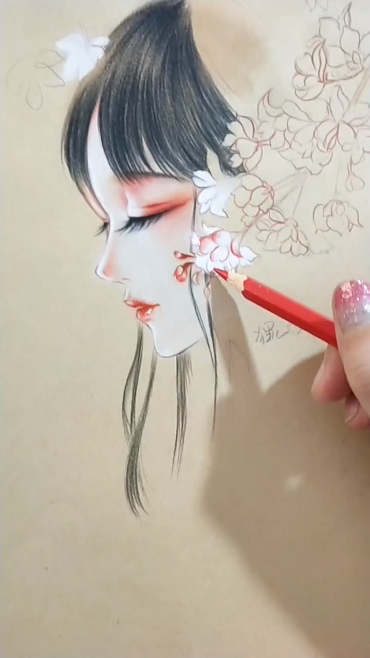 半成品牛皮纸彩铅色粉画应该都知道是哪部小说