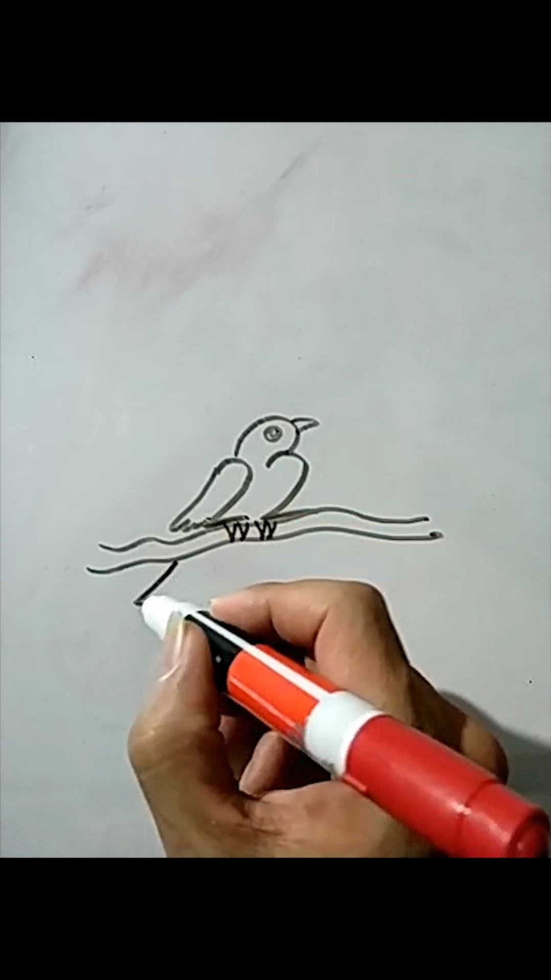 这是高手#有趣的简笔动画,用22画小鸟