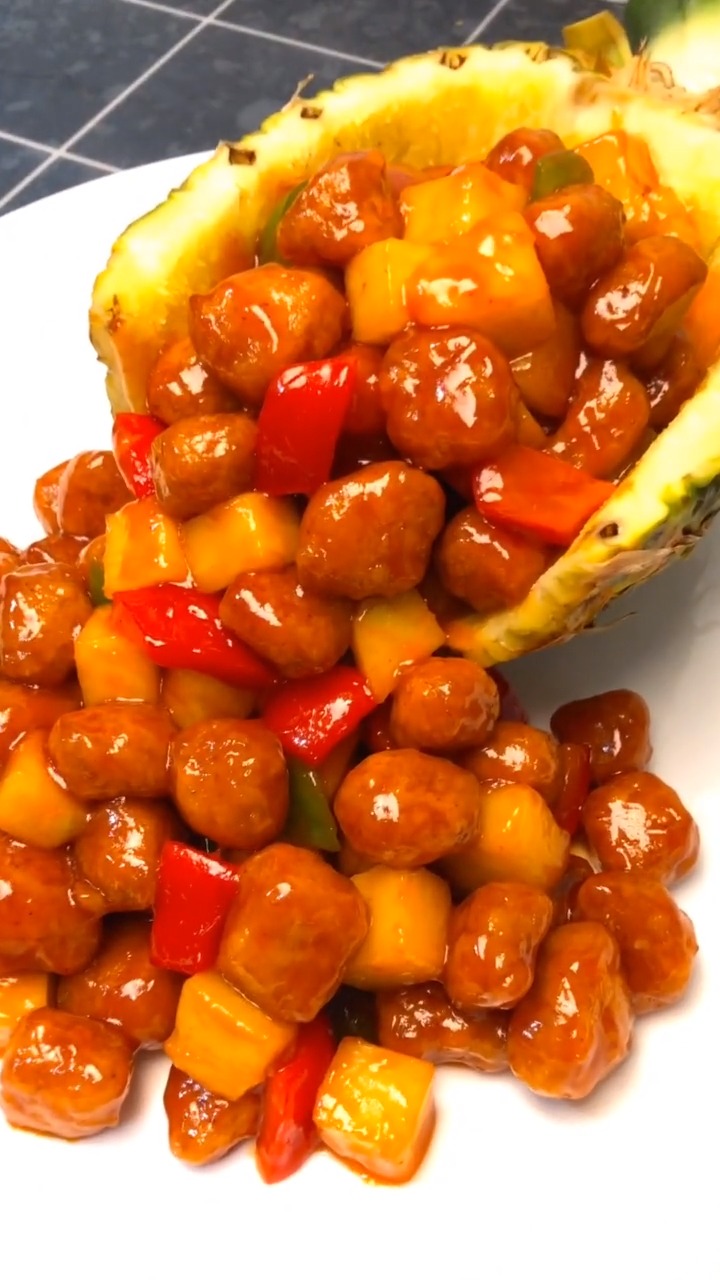 自制家庭美食#菠萝咕咾肉好吃