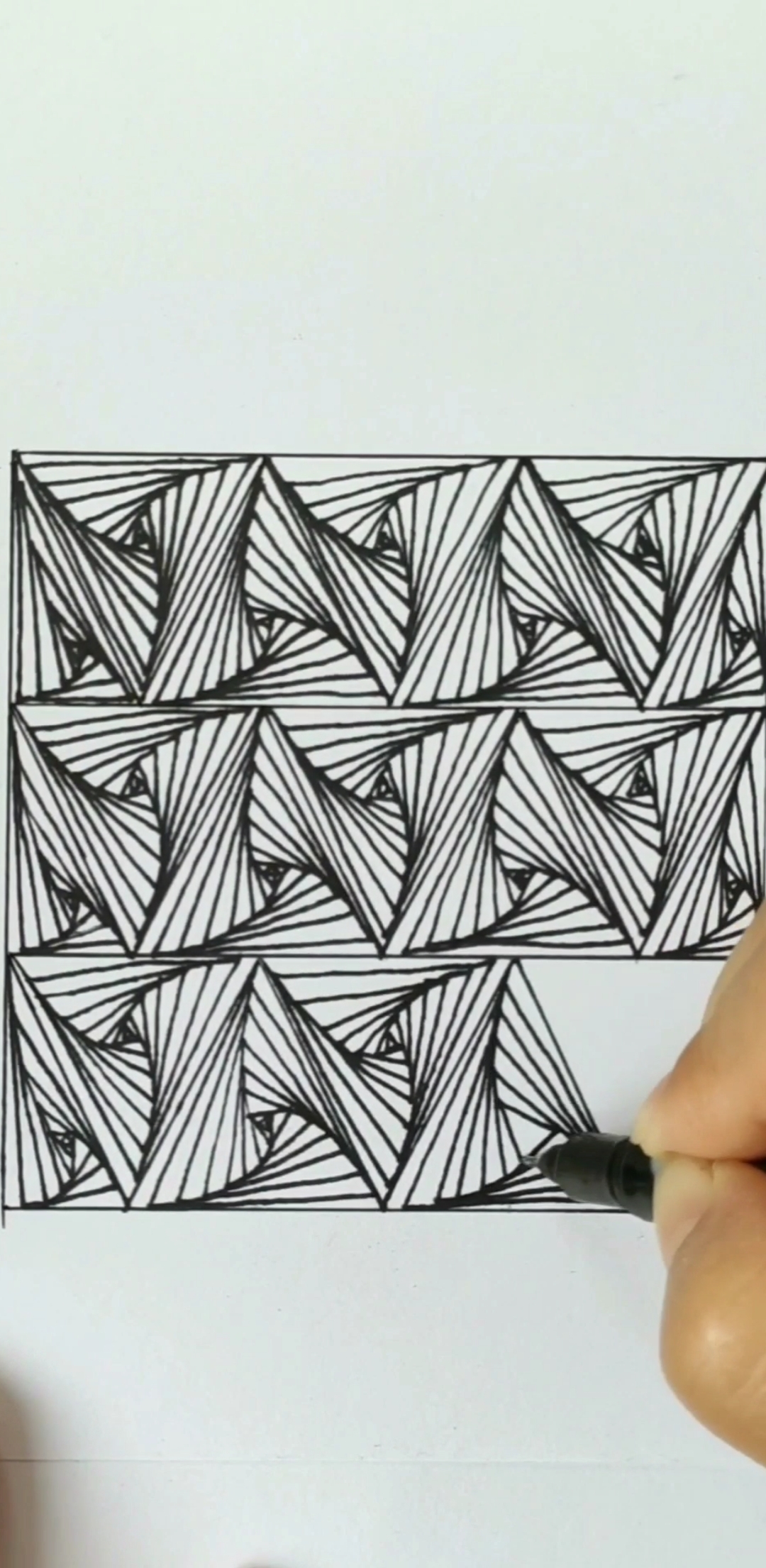 寻找最牛手艺人#徒手画直线线条,欢迎点评